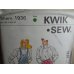 KWIK SEW Sewing Pattern 1936 