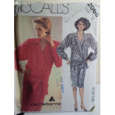 McCalls Liz Claiborne Sewing Pattern 2068 