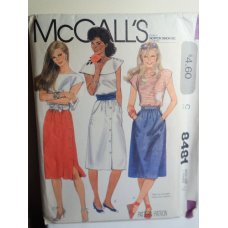 McCalls Sewing Pattern 8481 