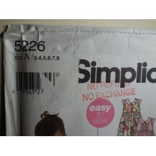 Simplicity Sewing Pattern 5226 