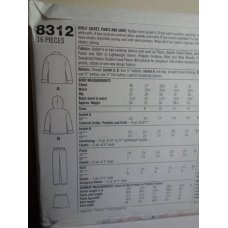 Simplicity Sewing Pattern 8312 
