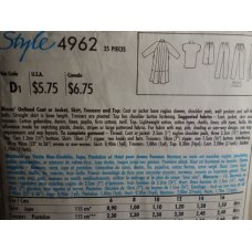Style Sewing Pattern 4962 